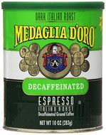 Medaglia D'Oro Italian Roast Decaffeinated Espresso Coffee, 10 Ounce N3