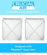 2 Hunter 30931 Air Purifier Filter, Fits Hunter Models 30201,30212,30213,30240 30241,30251,30378,30379,30380 30381,30382,30383,30526,30527,30528...