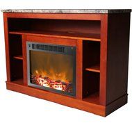 Cambridge Seville Fireplace Mantel with Electronic Fireplace Insert, White