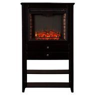 Southern Enterprises Vickery Corner Convertible Electric Fireplace Storage Tower N3