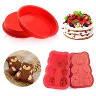 2win2buy DIY Bear-shaped Mini Cake Silicone Baking Mold + Loaf Cake Pan For Cookie Chocolate Pudding Bakeware