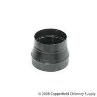 Chimney 73460 Snap-Lock Black Steel Stovepipe 8 in. Male to 6 in. Female Reducer