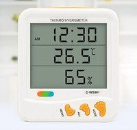 17BUY CH-901 Beautiful Large Digital LCD Indoor Humidity Monitor Hygrometer Thermometer with Alarm Clock Calendar... N2