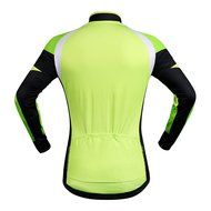 WOLFBIKE Thermal Fleece Cycling Jersey Shirt Casual Jacket Long Sleeve, Green, Size XL N39