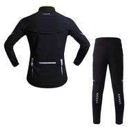 WOLFBIKE Thermal Fleece Cycling Jersey Shirt Casual Jacket Long Sleeve, Green, Size XL N66