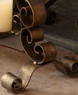 Bronze Scroll Fireplace Candelabrum N6