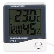 HTC-2 Digital Indoor/Outdoor Thermo-hygrometer Temperature Humidity Meter Tester with Time/Clock N6