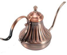 Diguo Hand Drip Kettle Pour Over Coffee and Tea Pot, Premium Stainless Steel with Copper Coating, 650ml/22oz Copper N3