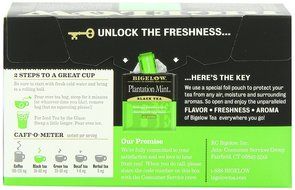 Bigelow Plantation Mint Tea, 20-Count Boxes (Pack of 6)