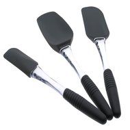 Makimy Premium Silicone Spatula Set + Bonus 50 Tin Meal Muffin Recipes - 3-Piece Ergonomic Design Heat-Resistant... N3