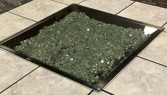 Outdoor Great Room 2424-BRONZE-GLASS-COVER Bronze Glass Cover for a CF-2424 Burner