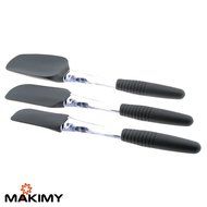 Makimy Premium Silicone Spatula Set + Bonus 50 Tin Meal Muffin Recipes - 3-Piece Ergonomic Design Heat-Resistant... N4