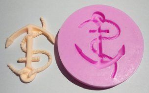 Wocuz W0706 Silicone Anchor Shape Chocolate Fondant Mold Candy Mold for Cupcake Cake Decoration Gum Mould N4