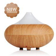 Maxshop Wood Grain Electric Aromatherapy Aroma Essential Oil Diffuser Ultrasonic Humidifier Air Purifier with...