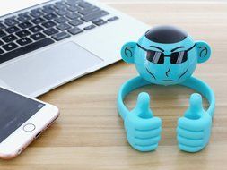 Portable Rechargeable Wireless Waterproof Bluetooth Speaker Lovely Rotation Like Brother Stands Holding Compatible...