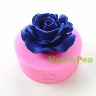 Mom&amp;pea 0649 Flower Shaped Silicone Mould for Fondant Cake Sugar Paste Cake Decoration 3d Cake Toppers Mold 5.3...