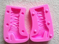 Design 199 High-Heeled Boots 3D Silicone Fondant Mold, Cake Decoration Tool, Food Grade Material