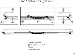 HANG YOUR FIREPLACE SCREEN IN STYLE with Condar's Fireplace Rod and Valance Kit (9-76). Easy to install. Hanger...