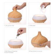 300ml Essential Oil Diffuser Cool Mist Humidifier Ultrasonic Aromatheapy for Office Home Bedroom Living Room Study...