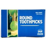 2 Pack - Royal Paper R820 Round Wooden Toothpicks - 800 / Box - 1600 Total N2