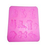 Kitty-Party DIY 3d Silicone Mold Tray Mini Cute Dog Cat Birds Pig Bone Fish Shaped