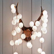 KAKA(TM) White Cotton Ball Led String Lights, Battery Operated Light Decorate Patio Outdoor Christmas Tree - White...