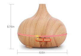 Homeful Aroma Essential Oil Diffuser 300ml Upgraded Version Wood Grain Ultrasonic Cool Mist Humidifier for Home...