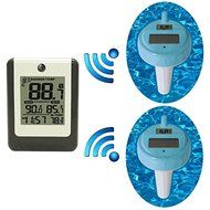 Ambient Weather WS-14-X2 Wireless 8-Channel Floating Pool and Spa Thermometer with Two Remote Sensors