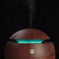 Vintage USB Essential Oil Aroma Diffuser Ultrasonic Humidifier Air Purifier Mist Atomizer - Brown Wooden Grain... N2