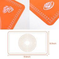Baking Mat,Silivo 19.6"*15.7" Silicone Pastry Kneading Mat with Measurements N3