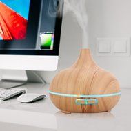 Homeful Aroma Essential Oil Diffuser 300ml Upgraded Version Wood Grain Ultrasonic Cool Mist Humidifier for Home... N2