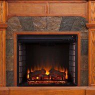 Avery 45 in. Convertible Electric Oak Indoor Portable Fireplace Heater, Wall Mounted or Cornered