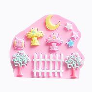 MathildaBaking Collection - Moon Night Cat and Owl Lullaby Style Mold Wedding Decor Theme Birthday Party Molding...