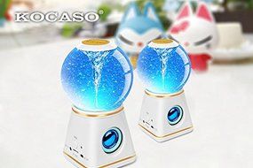 Kocaso Cyclone Water Dancing Globe Speaker with Bluetooth 4.0 (Wireless, 3 Color Dancing Water Speaker) - White N3
