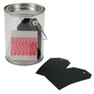 The Gift Wrap Company 10 Count Pail of Chalk Tags, Black