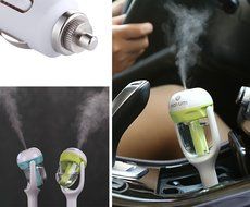 Car Aromatherapy Humidifier Air Purifier Portable Mini Travel Essential Oils Purifier Freshener (Blue) N2