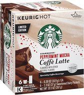 Starbucks Peppermint Mocha Caffe Latte K-Cup Pods (6 Count package, 10.1oz)