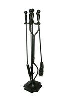 ShelterLogic 90390 5-Piece Fireplace Toolset, Black N2