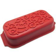 Freshware Rose Pattern Pound Cake Silicone Mold and Pan N8