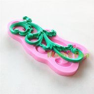 Mom&amp;pea 0594 Silicone Mould for Fondant Cake Sugar Paste Cake Decoration 3d Cake Toppers Mold 13.2*5.8*0.8cm 48g N3