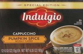 Indulgio Pumpkin Spice Cappuccino Special Edition for Keurig K-Cup Brewers, 12 Count (Pack of 6) N13