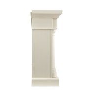 Faux Slate Convertible Corner or Flat Wall Electric Fireplace - Ivory N9