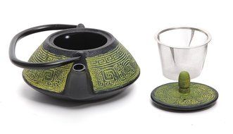 Guro Cast Iron Terracota Teapot 33 Ounce Tea Set (Turquoise) N14