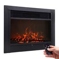 Tek Widget 28.5 Embedded Electric Fireplace Heater with Glass View