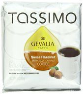 Gevalia Swiss Hazelnut Coffee (Medium), 16-Count T-Discs for Tassimo Coffeemakers (Pack of 2)
