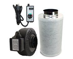 Powermaxx Premium Charcoal Carbon Filter and Inline Fan Combo with Speed Controller (6 IN) N3