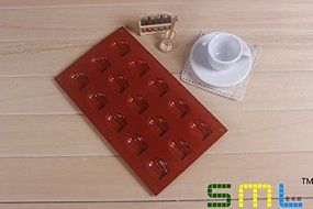 DGI MART 15-cavities Cute cameo shell Shape Ice Sugar Chocolate Cake Decorative Silicone Mini Cube Craft Fondant... N3