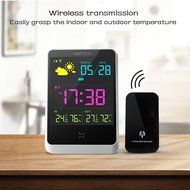Weather Station Alarm Clock Wireless Indoor/Outdoor with Temperature/Humidity/Forecast