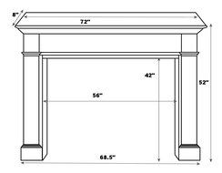 Pearl Mantels 110-50 Williamsburg Unfinished Fireplace Mantel, Interior Opening 50-Inch Wide by 42-Inch High N8