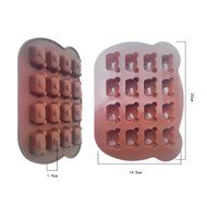 Chocolate Silicone Molds Handmade DIY 16 Holes Mini Bear Cake Mold